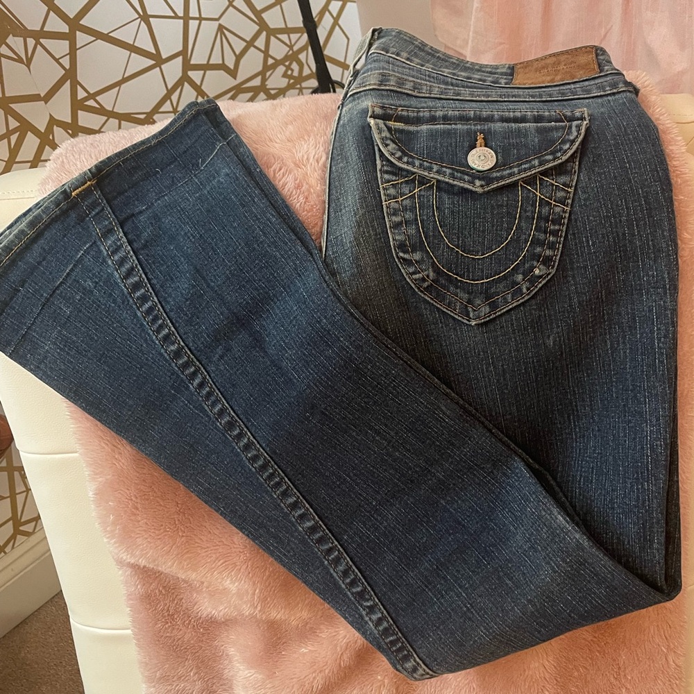 True Religion Dark Blue Boot Cut Jeans